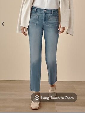 J. Jill Women's Faded Blue Straight-Leg Jeans